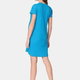 The Mom Store Teal Cotton¿ Maternity Printed Top image 4