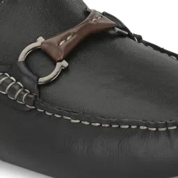 Hitz Men's Black Casual Loafers image 4