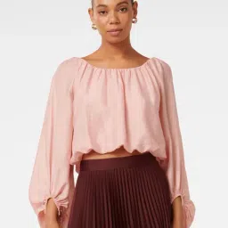 Forever New Kath Puff Sleeve Crop Top-image-73