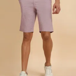 Allen Solly Pink Cotton Slim Fit Shorts image 1