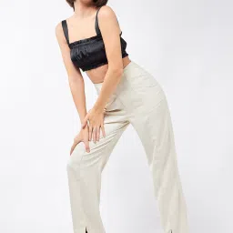 Magre Beige Regular Fit Trousers image 4