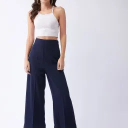 Magre Blue Regular Fit Trousers image 4