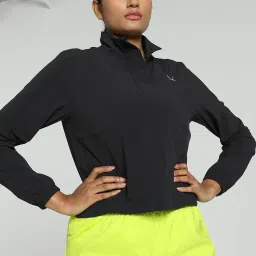 Puma Black Plain Sports Jacket image 1