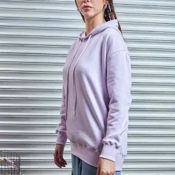 Bewakoof Lavender Relaxed Fit Hoodie image 1