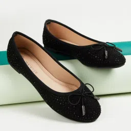 Melange by Lifestyle Women's Black Flat Ballets image 1