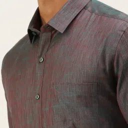 Ramraj Grey Regular Fit Shirt image 4
