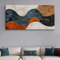 999Store Multicolor Canvas Modern Abstract Flowing Shapes Painting-image-96