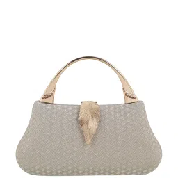 Mochi Golden Synthetic Textured Clutch image 1