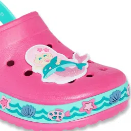 Pantaloons Junior Pink & Blue Back Strap Clogs image 4