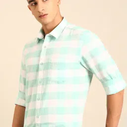 Cavallo by Linen Club White Linen Slim Fit Casual Shirt image 4