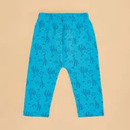 YU by Pantaloons Boys Cyan Blue Printed Pants image 4