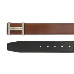 Tommy Hilfiger Tan & Black Leather Reversible Belt for Men image 4