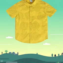 MINIKLUB Kids Yellow Printed Shirt image 1