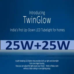 Philips TwinGlow 20W Yellow Uplight RELAX Mode + 20W White Downlight WORK Mode (Pack of 4) image 4