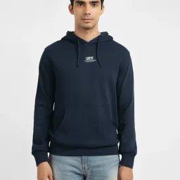 Levi's Black Cotton Regular Fit Hooded Sweatshirt image 1