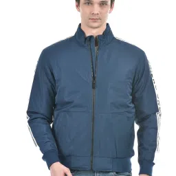 Numero Uno Blue Regular Fit Striped Jacket image 1