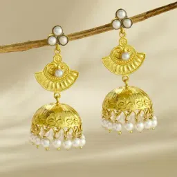 Fabindia Women Silver Jhumka Earrings-image-86
