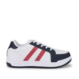 Campus Kids White & Red Casual Sneakers image 1