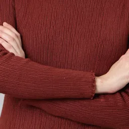 showoffff SHOWOFF Brown Regular Fit Reversible Sweater image 4