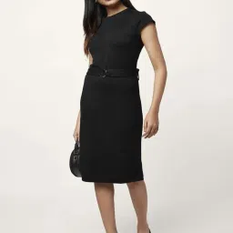 Annabelle by Pantaloons Black Shift Dress image 4