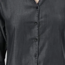 showoffff SHOWOFF Grey Regular Fit Shirt image 4