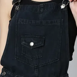 showoffff SHOWOFF Navy Denim Maxi Dungaree image 4