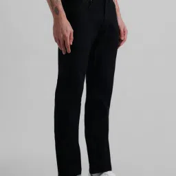 Jack & Jones Black Regular Fit Lightly Washed Jeans image 4