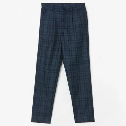 Fame Forever by Lifestyle Kids Navy Chequered Pants image 1