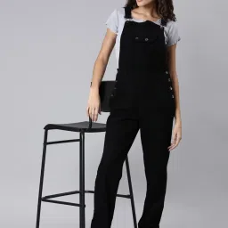 showoffff SHOWOFF Black Denim Maxi Dungaree image 4