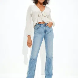 American Eagle Outfitters Denim Blue Cotton Mid Rise Jeans image 1