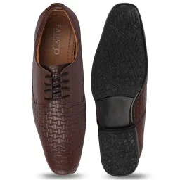 Fausto Men's Brown Derby Shoes image 4