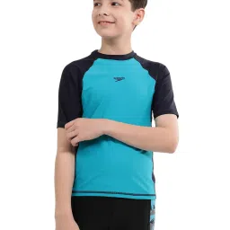 Speedo Kids Blue Solid Swim T-Shirt image 1
