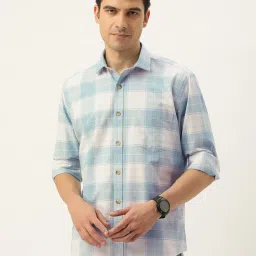 Burnt Umber Brown Regular Fit Check Shirt image 1