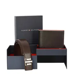 Tommy Hilfiger Brown Bi-Fold Wallet with Belt Gift Set for Men image 4