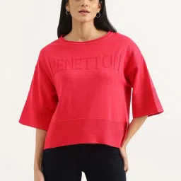United Colors of Benetton Fuchsia Plain Top image 1