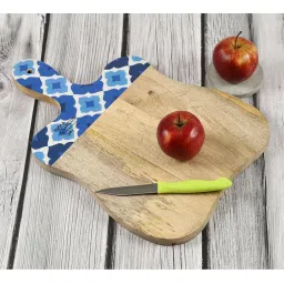 india circus by krsnaa mehta India Circus By Krshna Mehta Multi Mango Wood Printed Chopping Board image 1