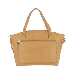 Baggit Tan Solid Medium Handbag image 1