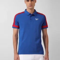 Reebok Blue Regular Fit Sports Polo T-Shirt image 1