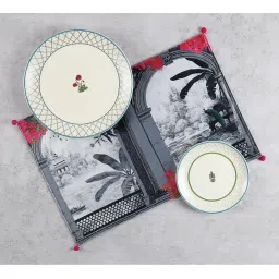 india circus by krsnaa mehta India Circus By Krshna Mehta Multi Velvet Printed Placemats image 1