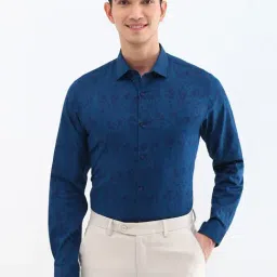 Allen Solly Blue Cotton Slim Fit Printed Shirt-picture-40