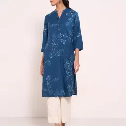 Rangmanch By Pantaloons Blue Regular Fit Printed Kurta image 1