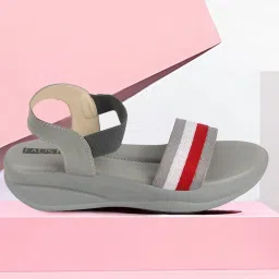 Fausto Women's Grey Ankle Strap Wedges image 1