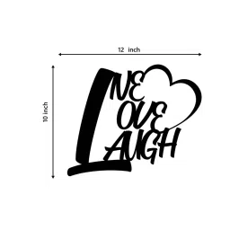 ecraftindia Live Love Laugh With Heart' Black Engineered Wood Wall Art Cutout image 5