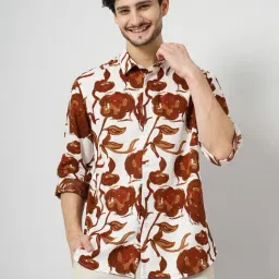 celio celio* White Regular Fit Floral Print Shirt-picture-21