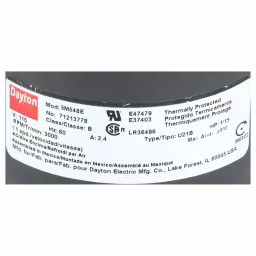 Dayton 1/15 HP Open Air-Over Stud Mount 1 Speed CWSE HVAC Motor, 3M548 image 3