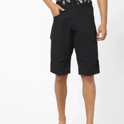 celio Celio* Black Cotton Regular Fit Shorts image 1