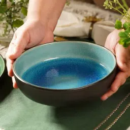 Pure Home and Living Blue Crackle Glaze Serving Bowl (250 ml)-picture-11