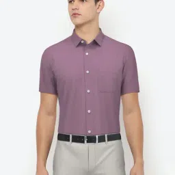 Peter England Purple Regular Fit Shirt-picture-30