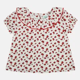 MINIKLUB Girls White Printed Top-image-74