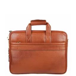 Mochi Tan Solid Laptop Messenger Bag image 3